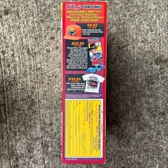 Vintage Collectible Kellogg's Corn Flakes Richard Petty Cereal Box Combo - Picture 8 of 9